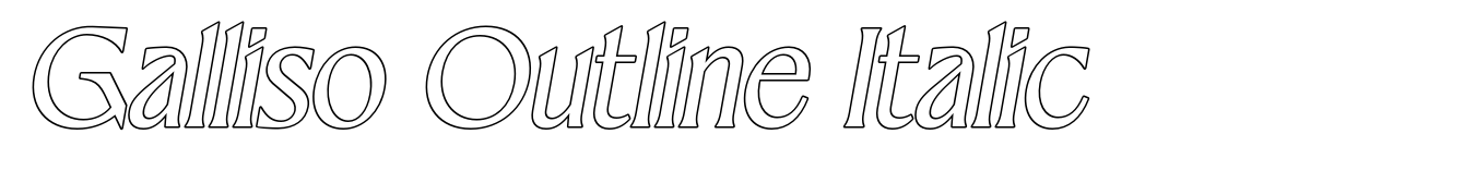 Galliso Outline Italic